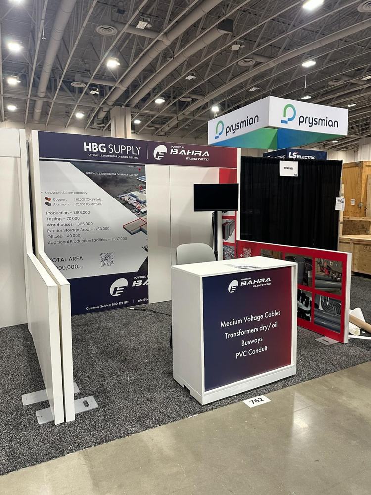 Stand de Bahra Electric y HBG Supply en feria